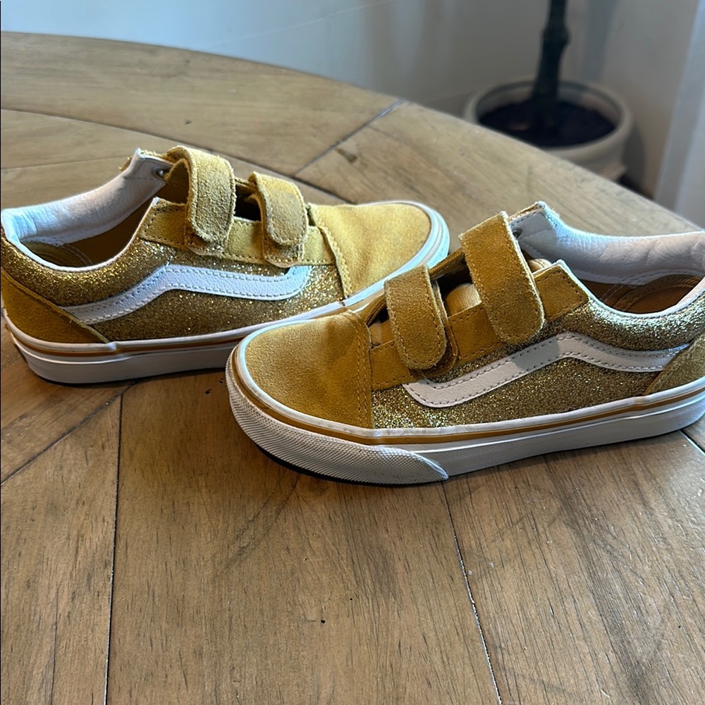Vans Kids Gold Glitter Sneakers